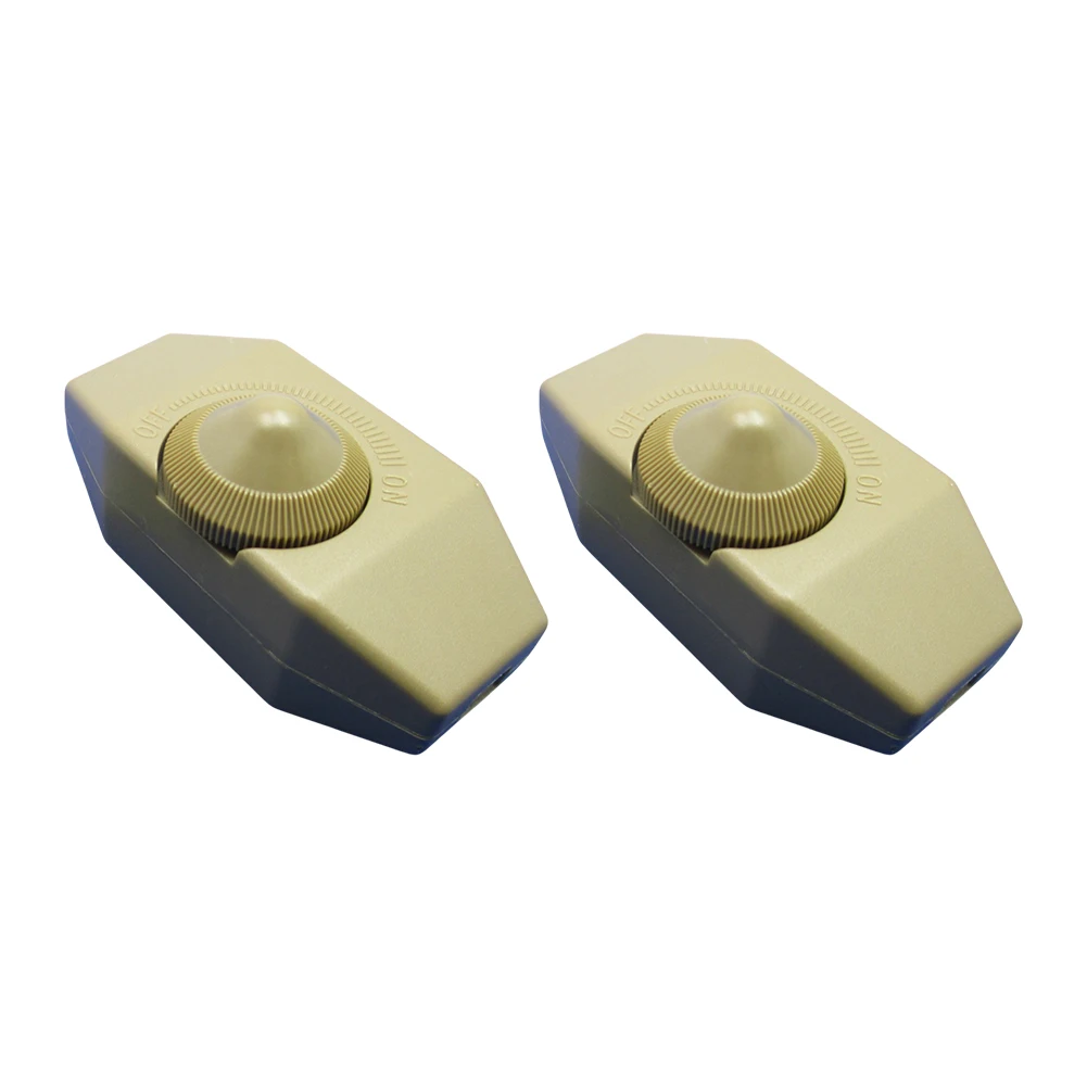 2Pcs 2A 220V Rotary Dimmer Switch Knob For LED And Incandescent Bulb Light Temperature Voltage Regulator Home Electrical Supplie
