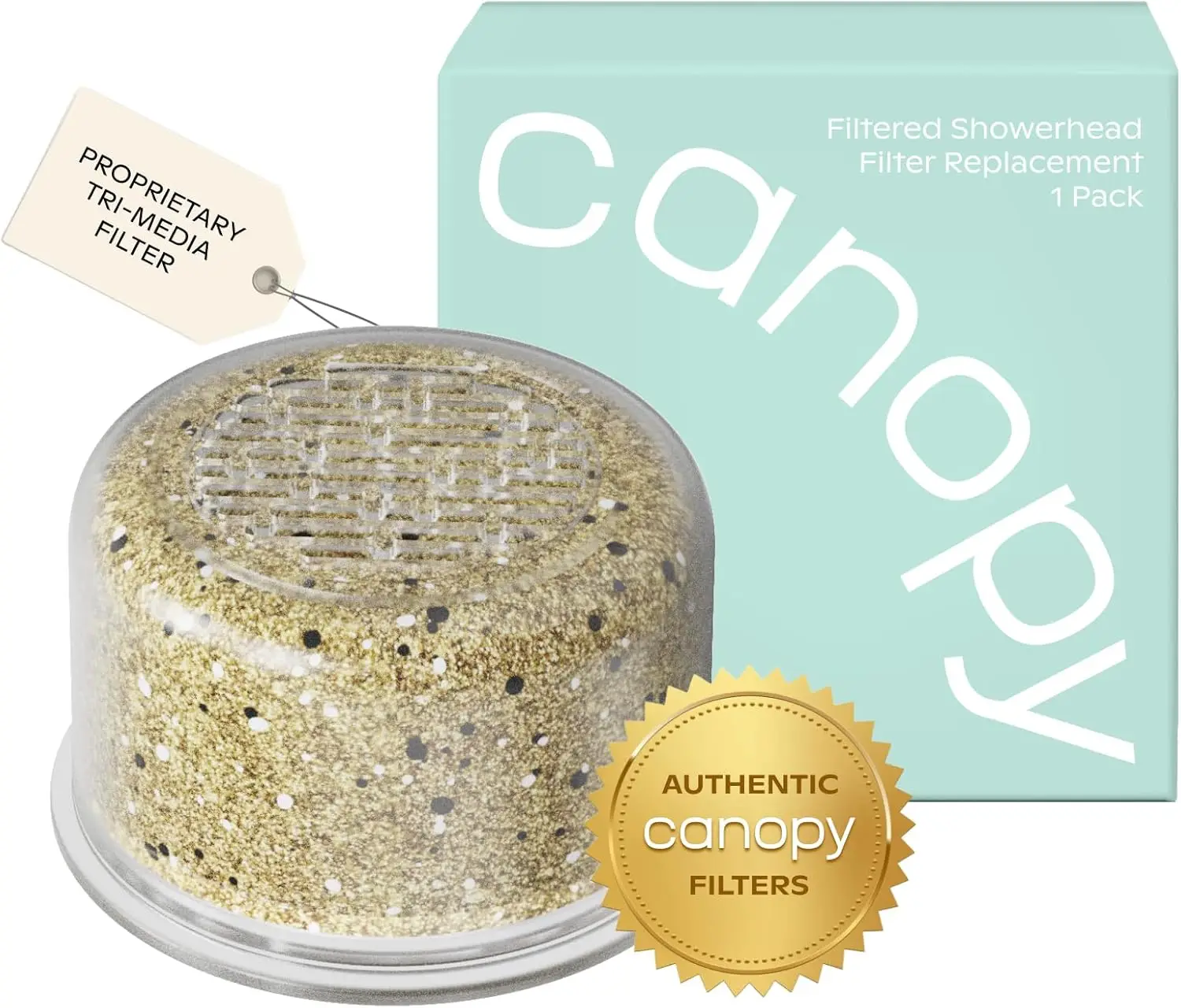 

Authentic Showerhead Filter Replacement - 1 Pack - Compatible with All Shower Heads - 90 Day Use