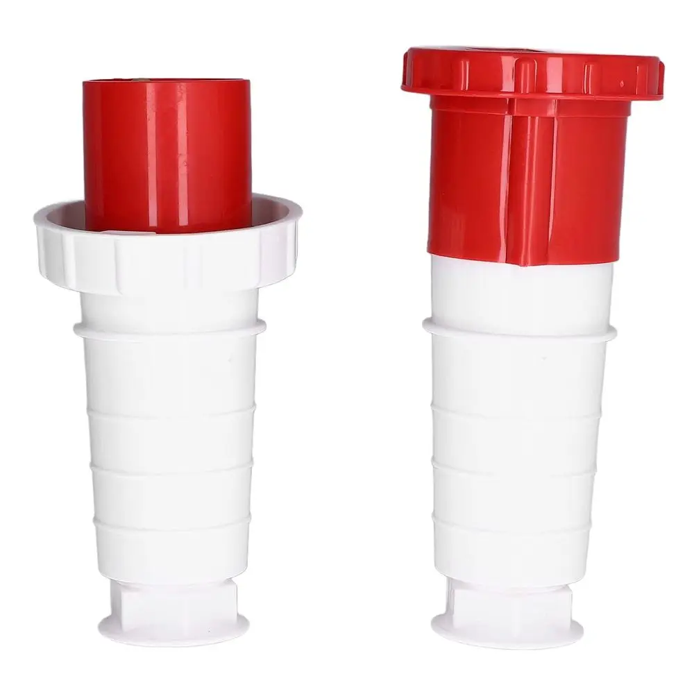 

380-415V 63A Electrical Cord Contor Set, IP67 3 Phase 5 Pin Power Socket Kit or 3P+N+E Wiring Projects, Industrial Contor