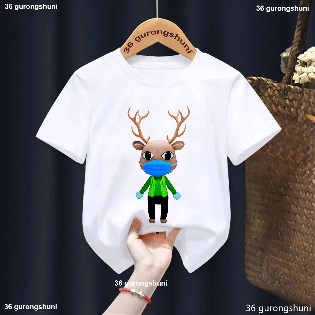 Popular Game Animal Hospital All Main Characters Graphic Printed T‑Shirt, for Boys/Girls Summer Casual Short Sleeve Tshirt Tops