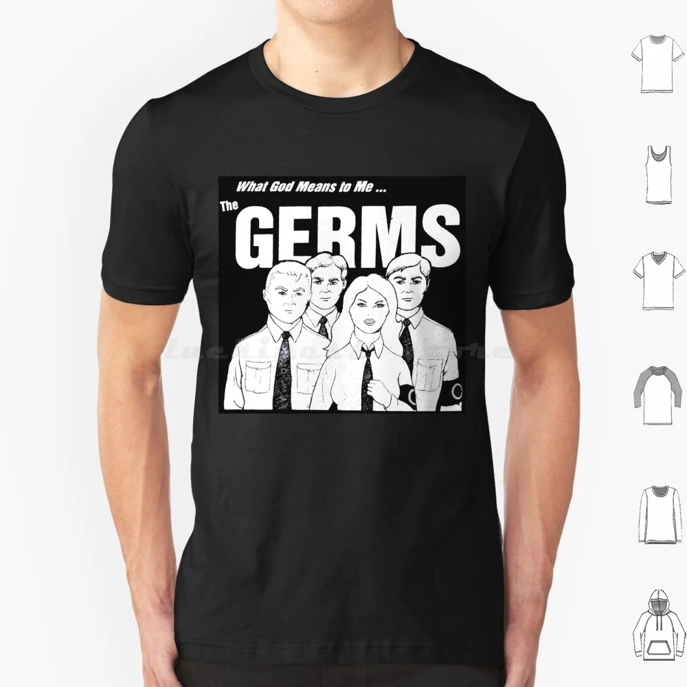 Germs T Shirt Big Size 100% Cotton Germs Punk 80s 90s Roll Hardcore Crash Darby Moshing