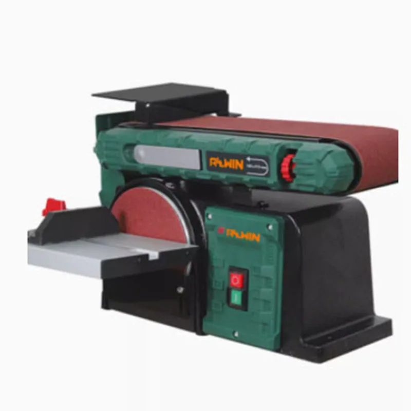 Abrasive Belt Sanding Machine Woodworking High-Power Electric 220V Sandpaper Polishing Machine 0-45° Angle Adjustable 750W