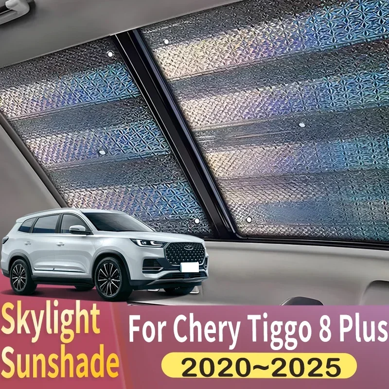 

Sunroof Sunshade Suitable For Chery Tiggo 8 Plus 2020~2025 2021 2022 Car Panoramic Roof 2X Heat Shield Window Sunshade Anti-UV