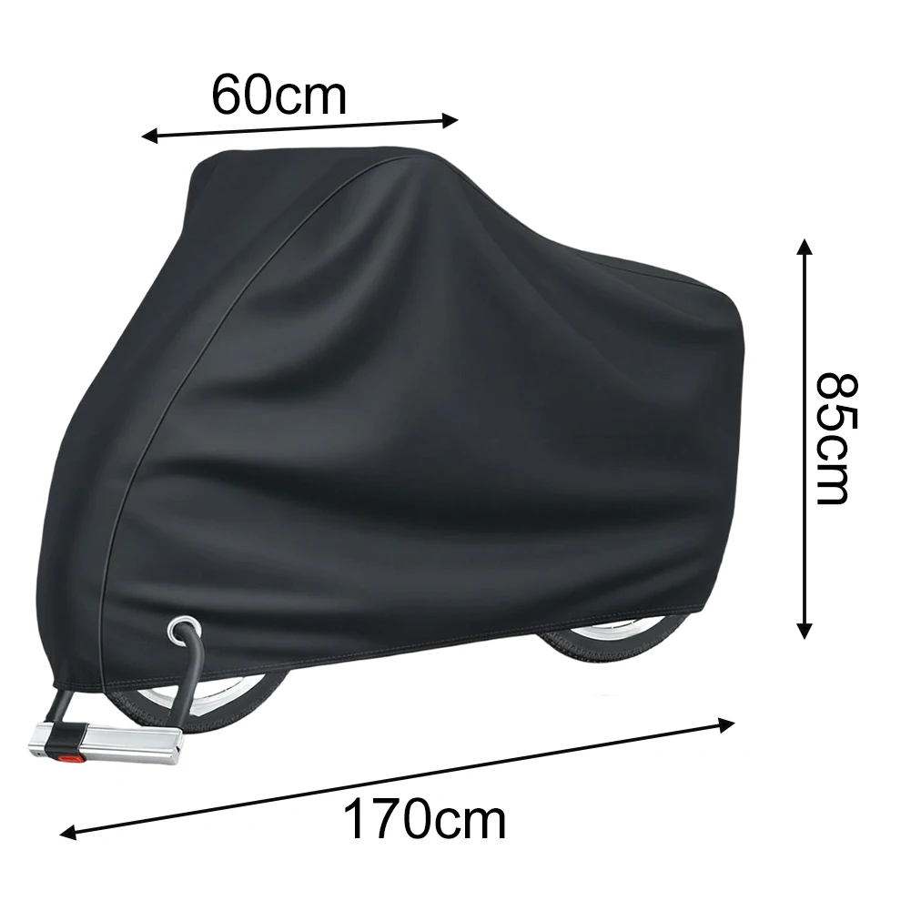 

For Garage Parking Black Scooter Cover Compact Scooter Cover For Easy Storage Motorbike Protection Machine Washable