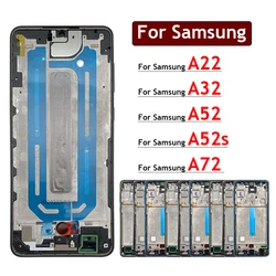 New Front Housing LCD Display Frame For Samsung A22 A32 A52 A52s A72 4G 5G Housing Middle Frame Bezel Plate Cover