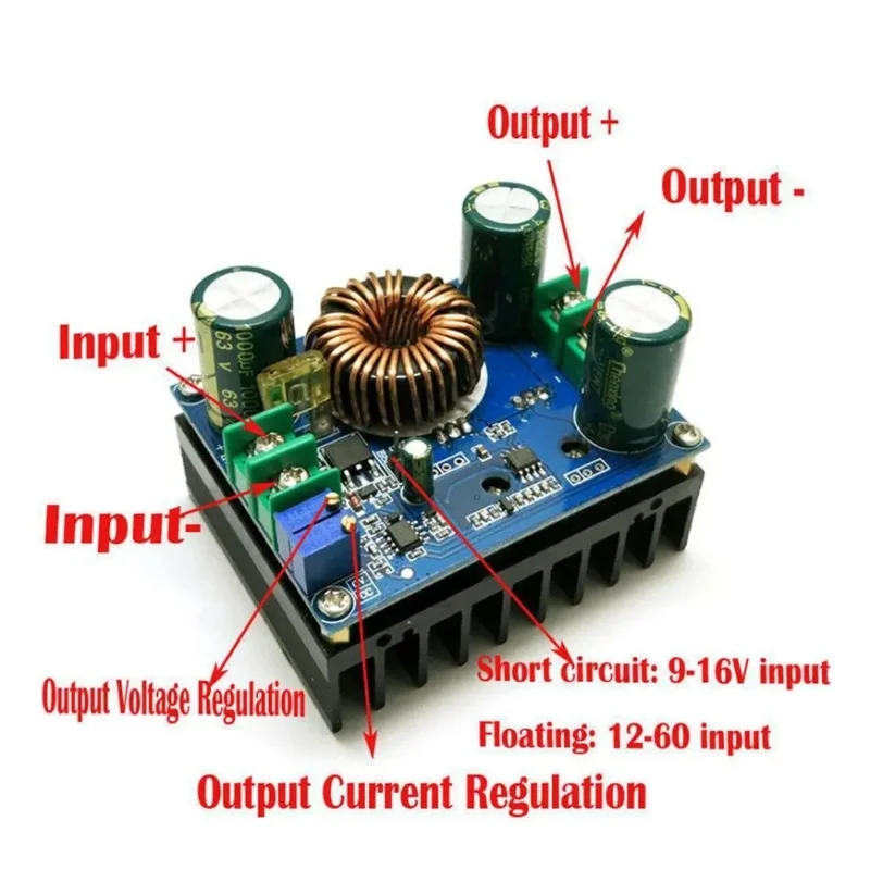 1pcs/lot MPPT solar panel boost charging control module 600W 10-60V18V36V to 12V-85V48V72V