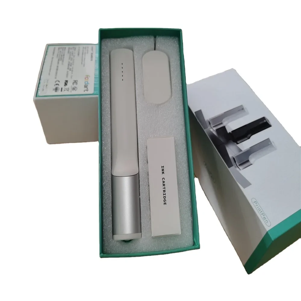 Comida portátil DIY Print Pen Handled Inkjet Logo, Mini Handheld for Paper Cup