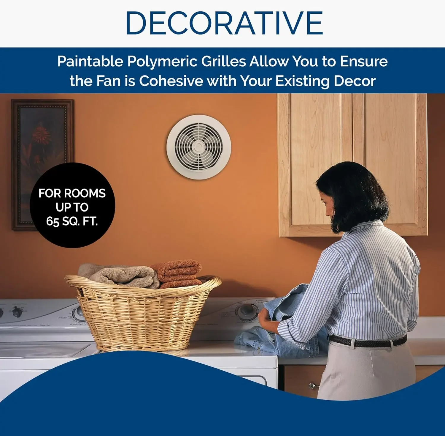 

512M Through-the-Wall Ventilation Fan White Cover, 6-Inch 70 CFM 6.0 Sones