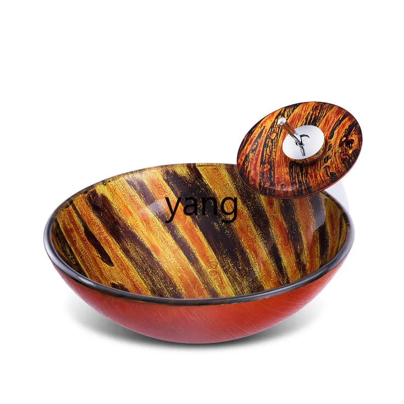 

LTT tempered glass wash basin toilet art basin creative basin B & B