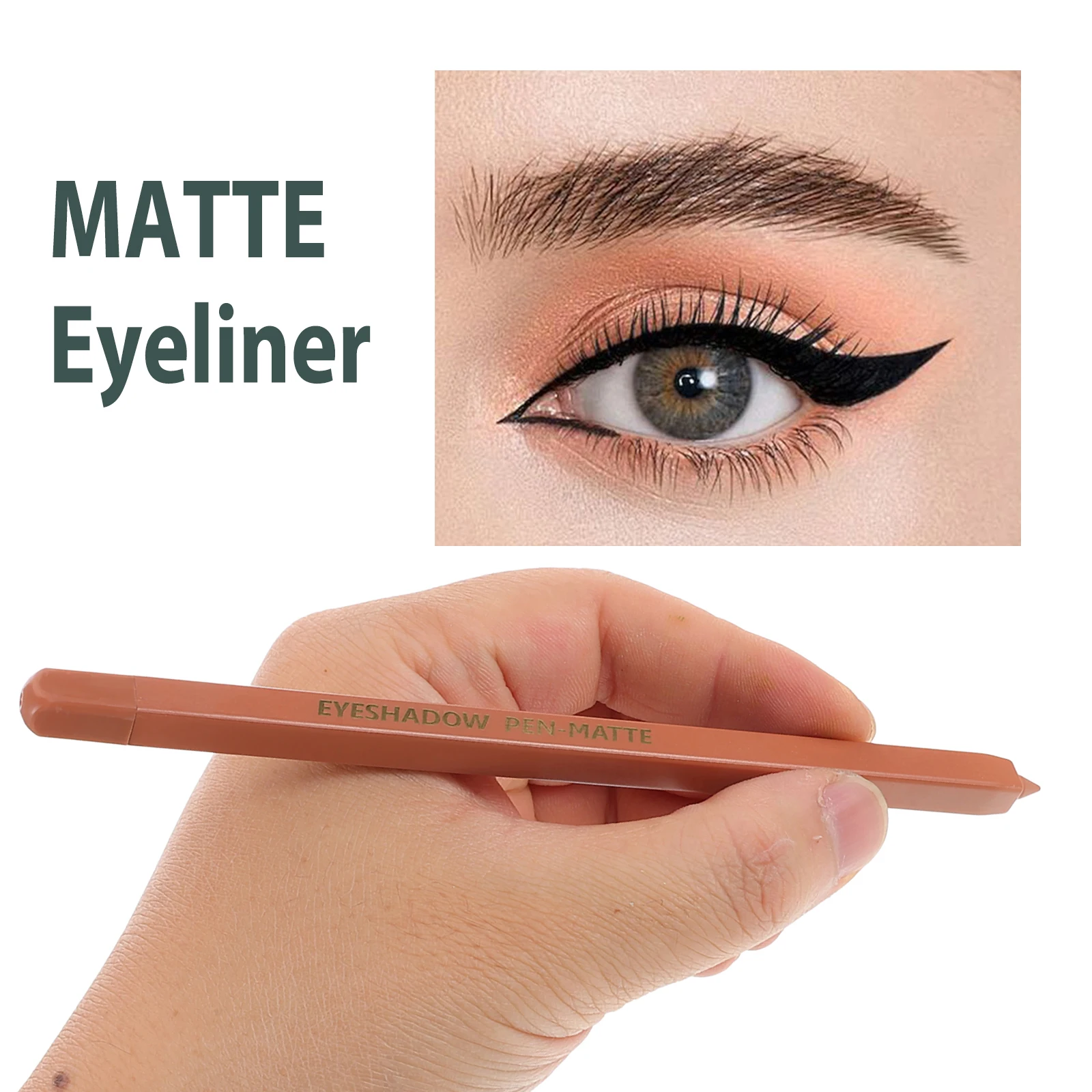 1Set Matte Eyeshadow Stick Eye Makeup Tool Longlasting Wear Easy Apply Eyeshadow Pencil Brightener Eye Shadow