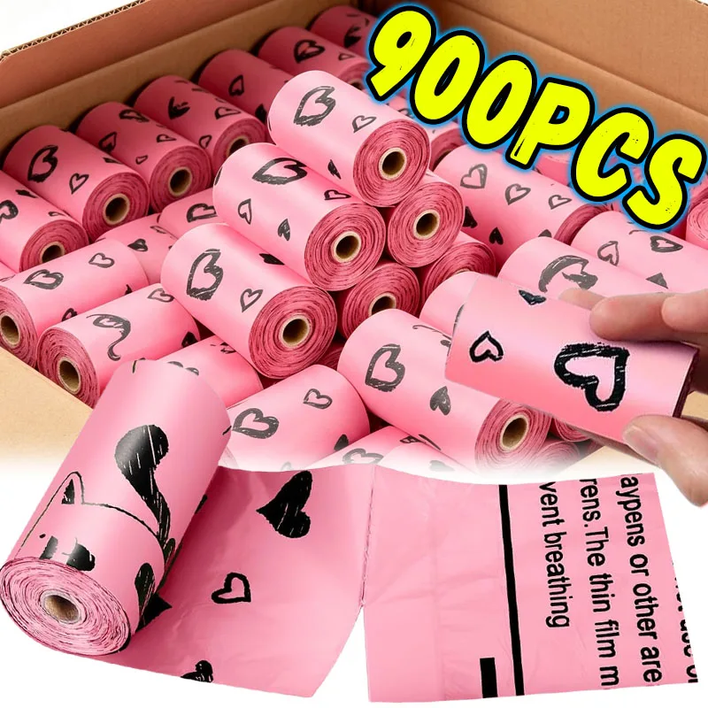 Pet Biodegradable Trash Bag Dog Poop Bags Bulk Biobase Scented Poo Bag Degradable Cat Waste Bags Dog Poop Dispenser Gifts
