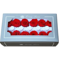 A Grade 3-4Cm12pcs Fresh Rose Head Immortal Rose Valentine's Day Gift DIY Flower Bouquet Materials Wedding Party Home Decoration