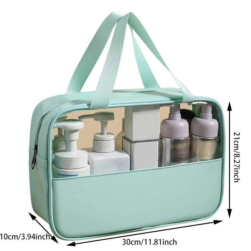 1pc Cosmetic Bag Multi Functional Toiletries Makeup Bag Waterproof Women Toiletry Makeup Black Organizer Toilet Bag Make Up Kit