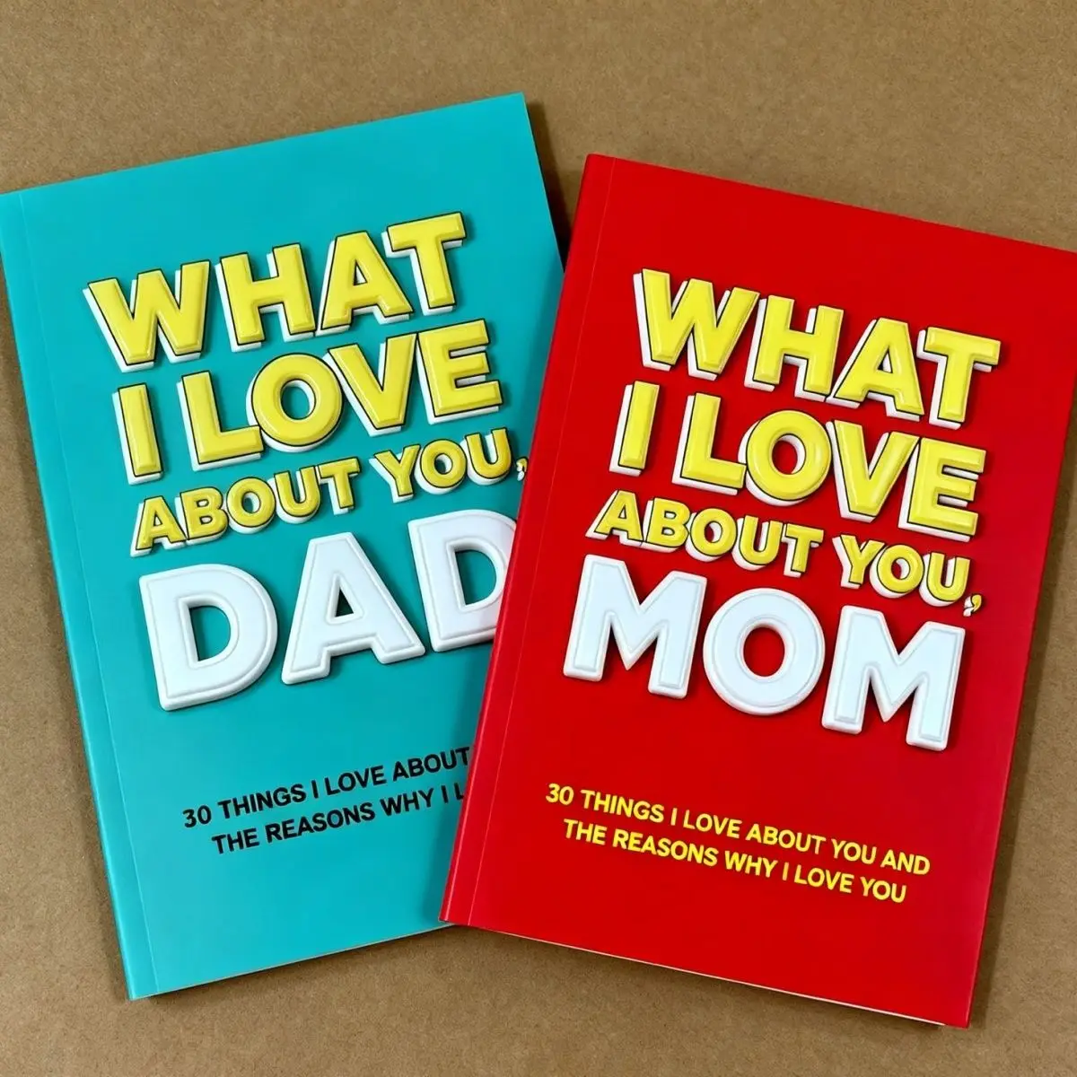 1 pc What I Love About You mom Dad Reminder Plan Notebook 30 things I Love About you and the reasons why i love you