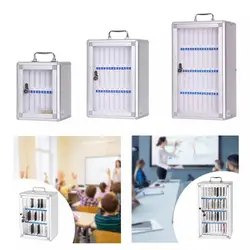 Aluminum Alloy Phone Storage Cabinet Transparent Door Phone Storage Box Storage Cabinet Practical New