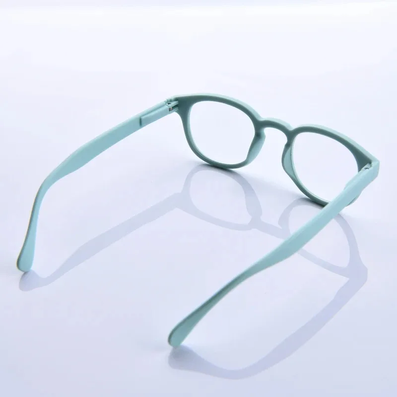 Trendige und modische Presbyopie-Brille mit Federscharnierbeinen, rundem Rahmen und HD-Gläsern, Dioptrien 0 bis +4,0 – Detail 13