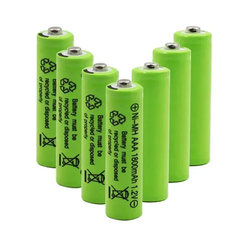 Baterai isi ulang kualitas tinggi, 4 ~ 20 buah 100% asli AAA 1800 mAh 1.2 V baterai AAA 1800 mAh Ni-MH dapat diisi ulang 1.2 V 3A