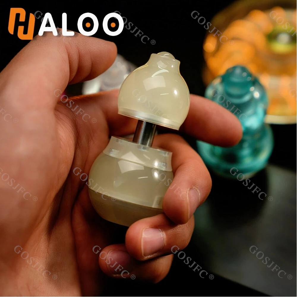 HALOOPLAYER EDC مضيئة القرع تململ سبينر ألعاب متململة للبالغين لعبة لتخفيف الضغط عملة اللمس #4