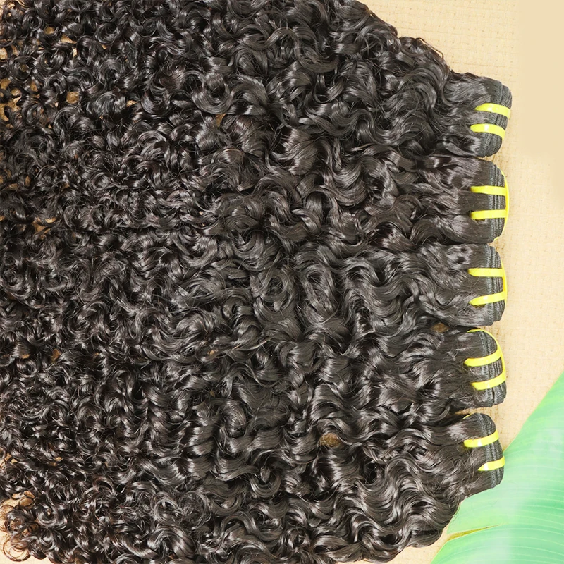 15A 미가공 버마산 생처녀 곱슬머리 묶음 특가 베트남산 인모 묶음 풀 익스텐션 탄력있는 픽시 곱슬 생모
