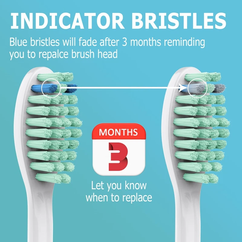6PCS Replacement Toothbrush Heads For Philip Sonicare HX7001/HX7002/HX7351/HX5100/HX7022