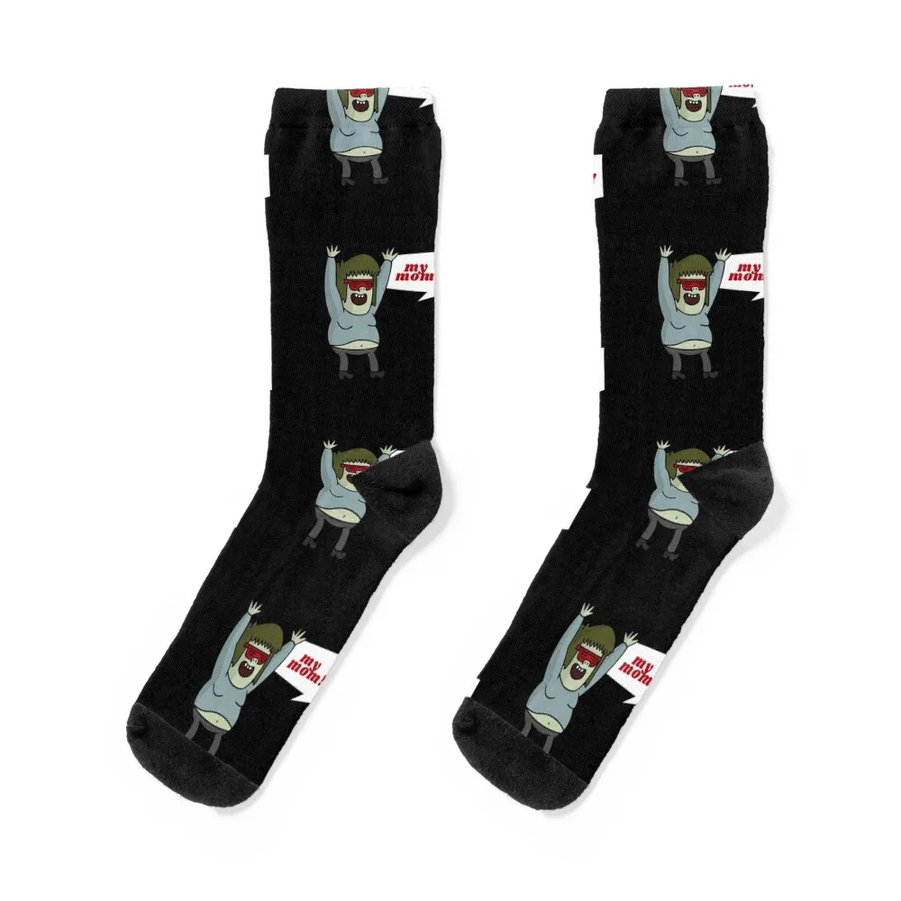 Muscle Man mom jokes RegularShow Socks Wholesale Climbing hockey anti-slip Socks For Men Women's