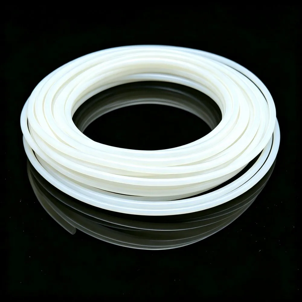 1/2/3/5/10M Food Grade White PTFE Tube ID 1-14mm,260°C High Temperature Chemical Resistant Flexible Non-Stick Insulating Tubing
