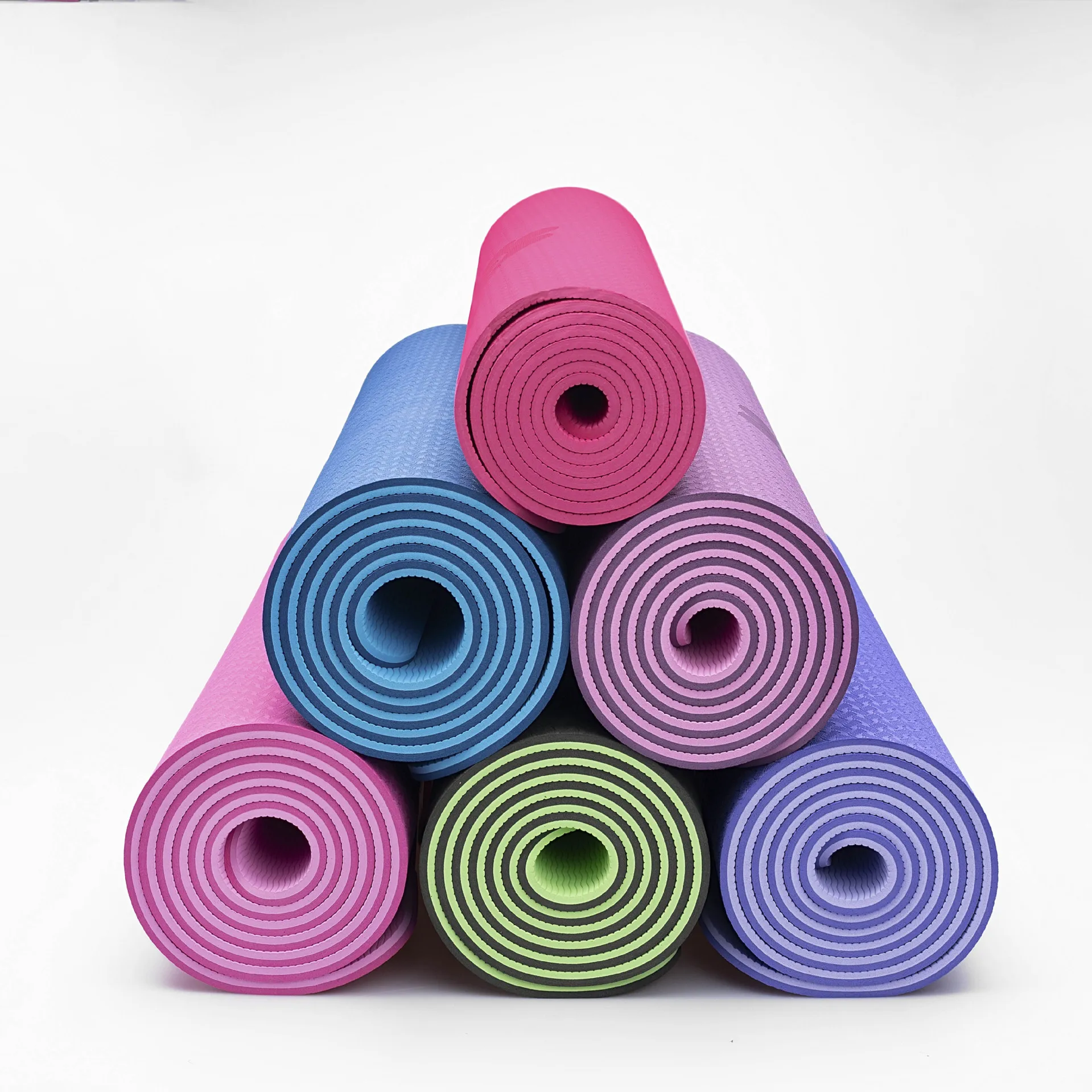 

TPE Yoga Mat Fitness Mat Home Anti slip Shock Absorbent Silent Thickened Widening Soundproofing Jumping Exercise Mat