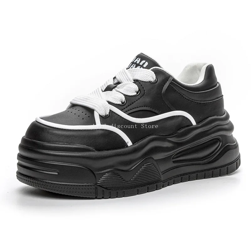 New Thick Soled Fashion White Shoes for Spring and Summer 2025 Casual Sports Shoes, Comfortable Thick Soled Women's Sports Shoes