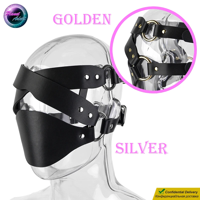 adjustable-gold-silver-black-leather-eye-mouth-mask-gag-bdsm-costume-gadget-bondage-adult-sex-toys-for-couples-lesbian-sm-toy