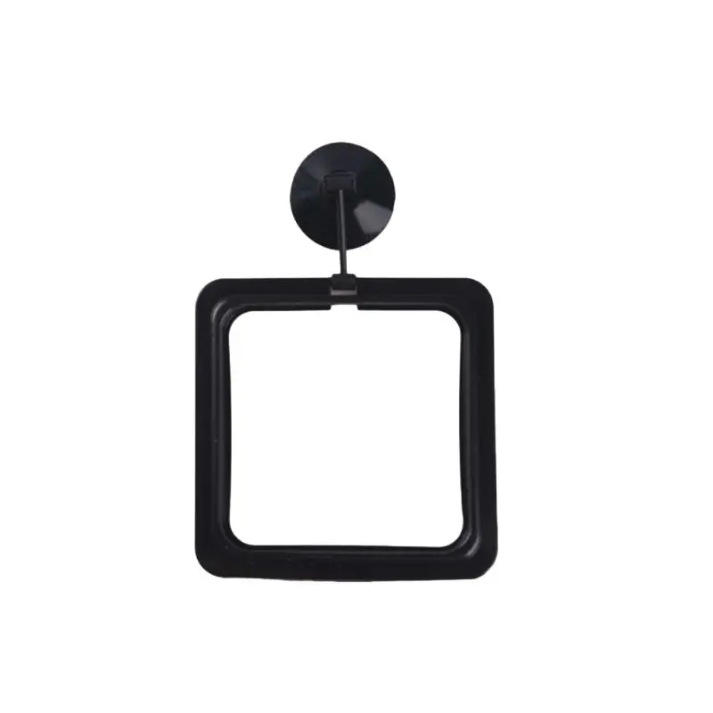 Fish Feeding Ring Safe Floating Food Feeder Circle with Suction Cup for Guppy Betta Easy to Install Black Square / Round