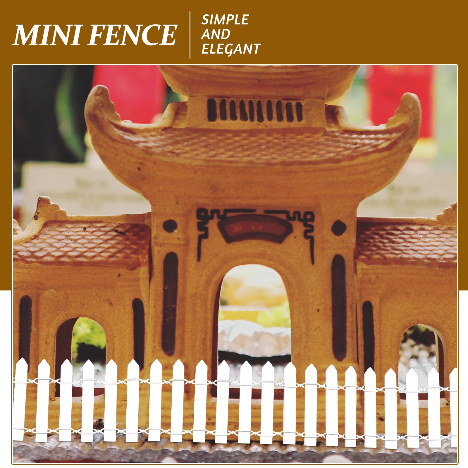

2 set 5 Cm Mini Fence Wooden Picket Fence For Fairy Garden Christmas Tree Display Diy Micro Landscape Sand Table Bonsai
