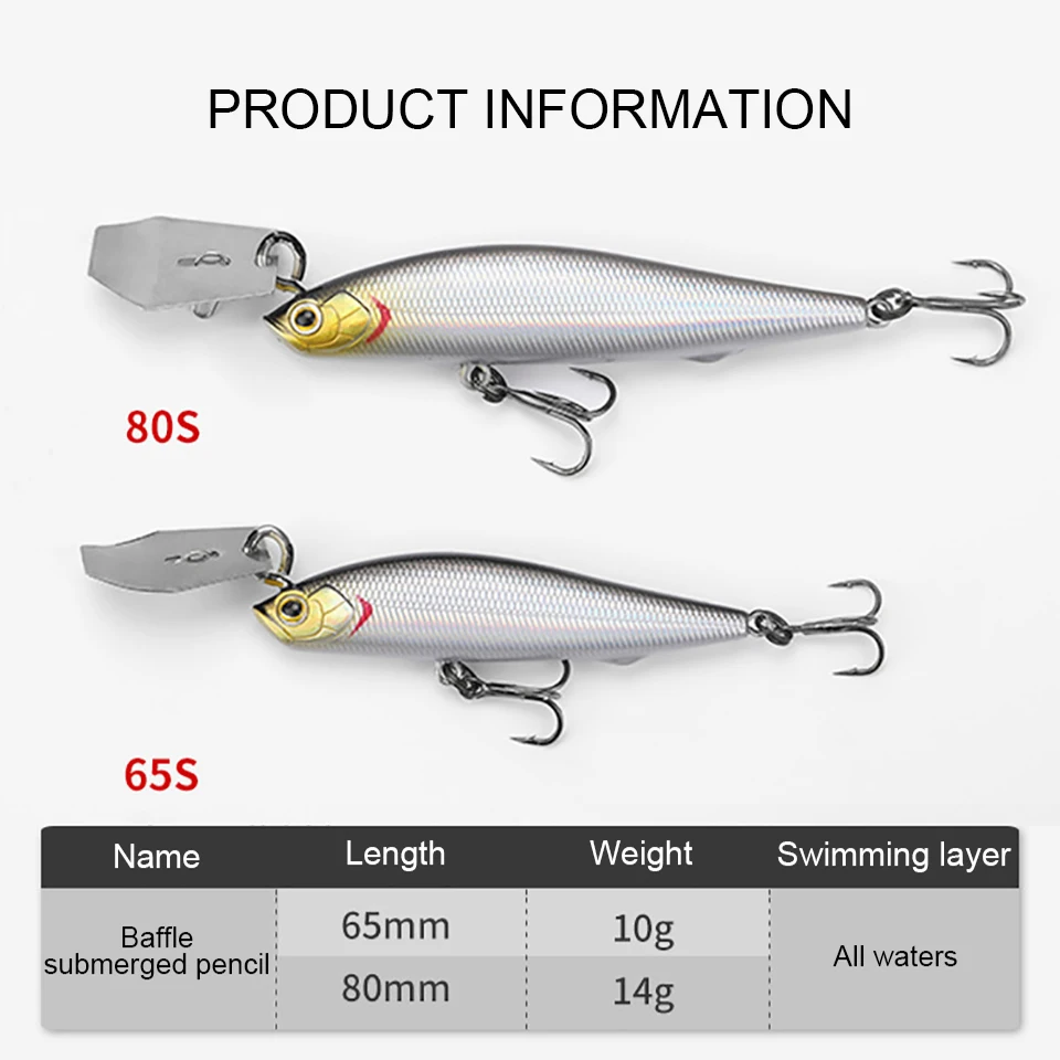 1PCS 6.5CM/8CM10G/14G Blade Jig Dancer Pencil Lure Spinner Buzzbait Metal Jig Fishing  Bait Bass Trout Wobblers Fishbait