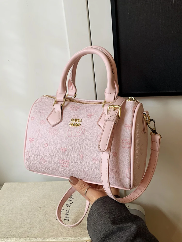 

Faionable Commuter Women's Handbag Pillow aped Crossbody Bag Soft PU Leather Young Women's Bag Casual Zipper Closure