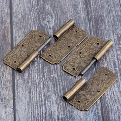 1Pc 60*50mm Right/left Retro Brass Furniture Hinges Cabinet Drawer Door Hinge Jewelry Box Hinge Hardware Fittings Antique Bronze