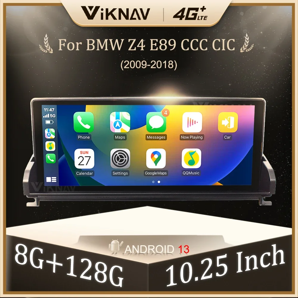 

10.25 Inch Android 13 Car Radio For BMW Z4 E89 2009-2018 Multimedia Player GPS Navigation Stereo Replacement Wireless CarPlay