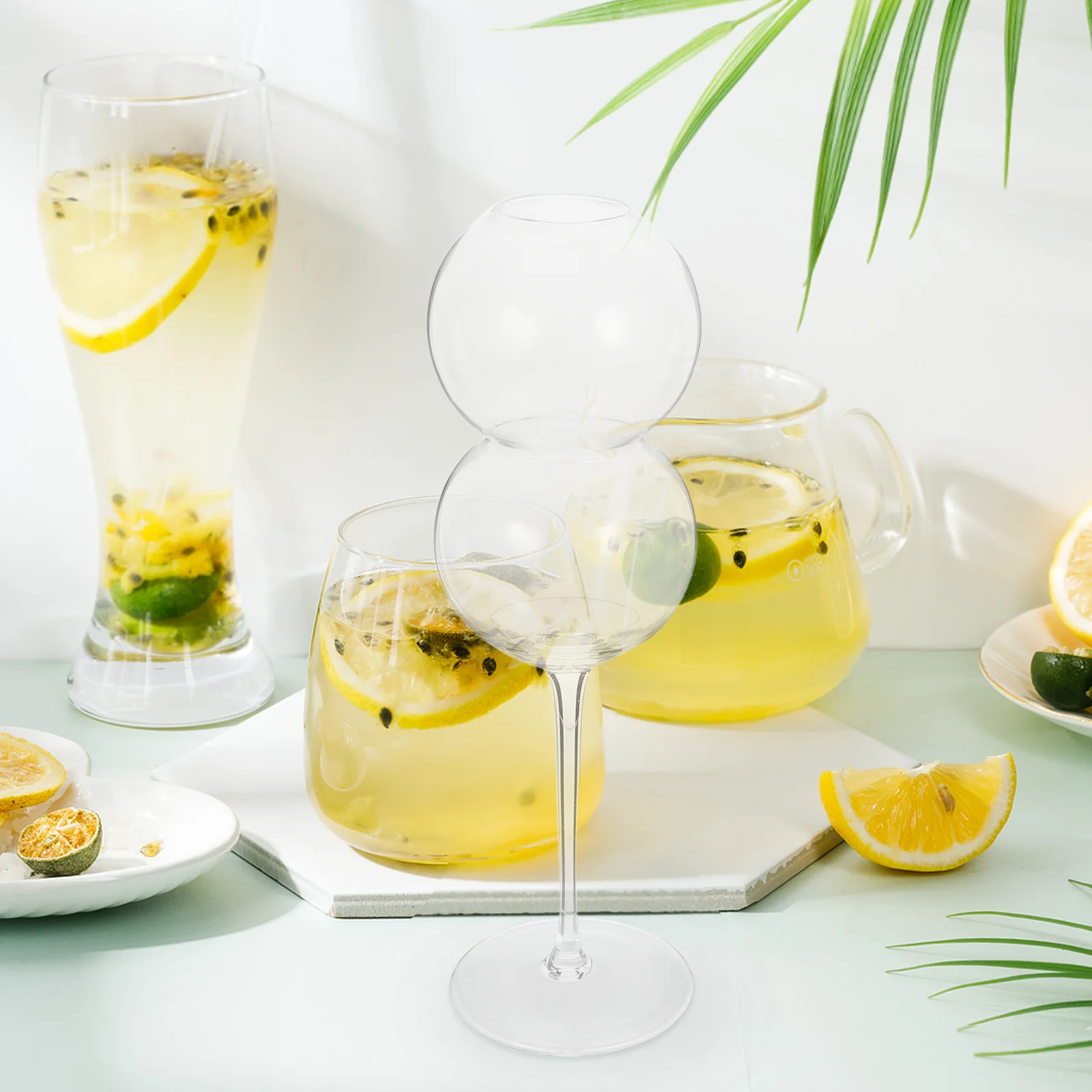 

2Pcs Footed Crystal Wine Glasses Clear Goblets Stylish Party Cocktail Cups Reusable Modern Decorative Household Drinking Glasses