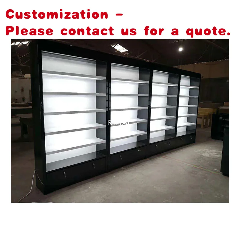 

custom.Stable and Durable Glass Cosmetic Shop Furniture Display Table Showcase Display Shelves With Lock Sale