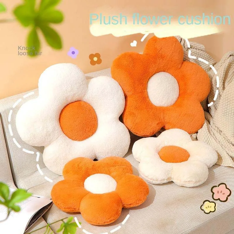 ليتل ديزي القطيفة لعبة دمية عباد الشمس وسادة زهرة وسادة أريكة وسادة مكتب #4