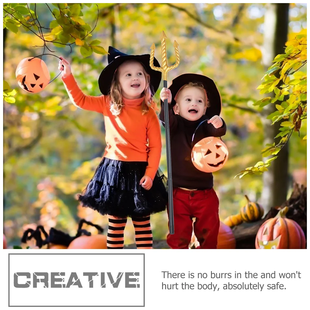 2 Stücke Requisiten Kunststoff Halloween Cosplay Dekorative Dreizack Spielzeug Party Zubehör Halloween Dekoration