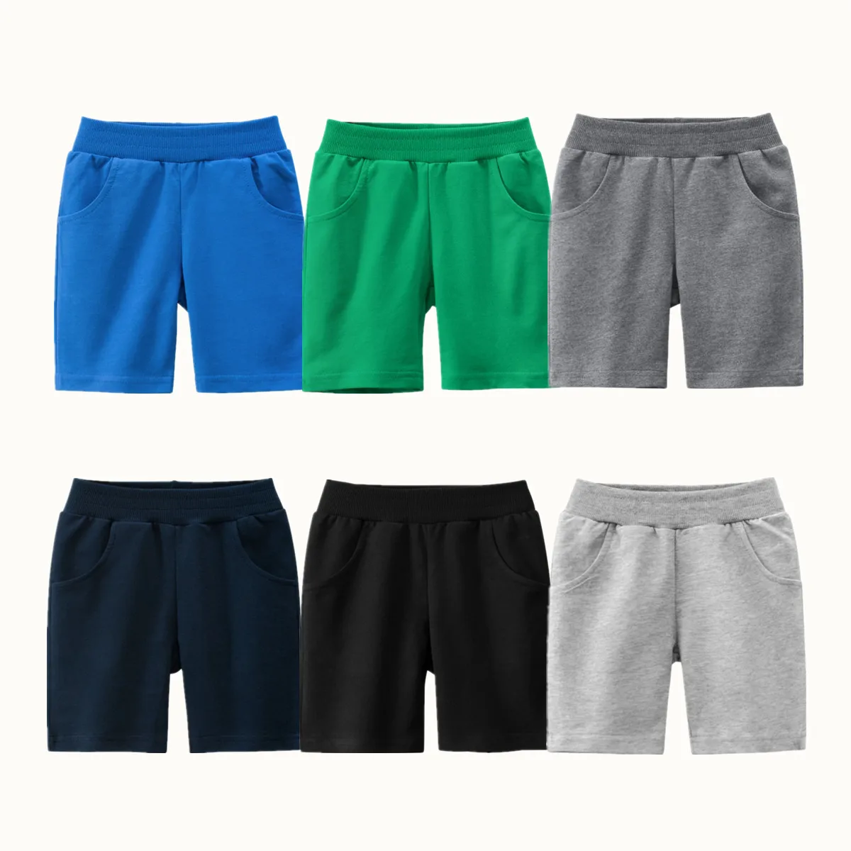 2024 estate bambini ragazzi pantaloncini pantaloni 100% cotone tinta unita Sport Casual mutandine per 1-9 anni bambini ragazzi ragazze