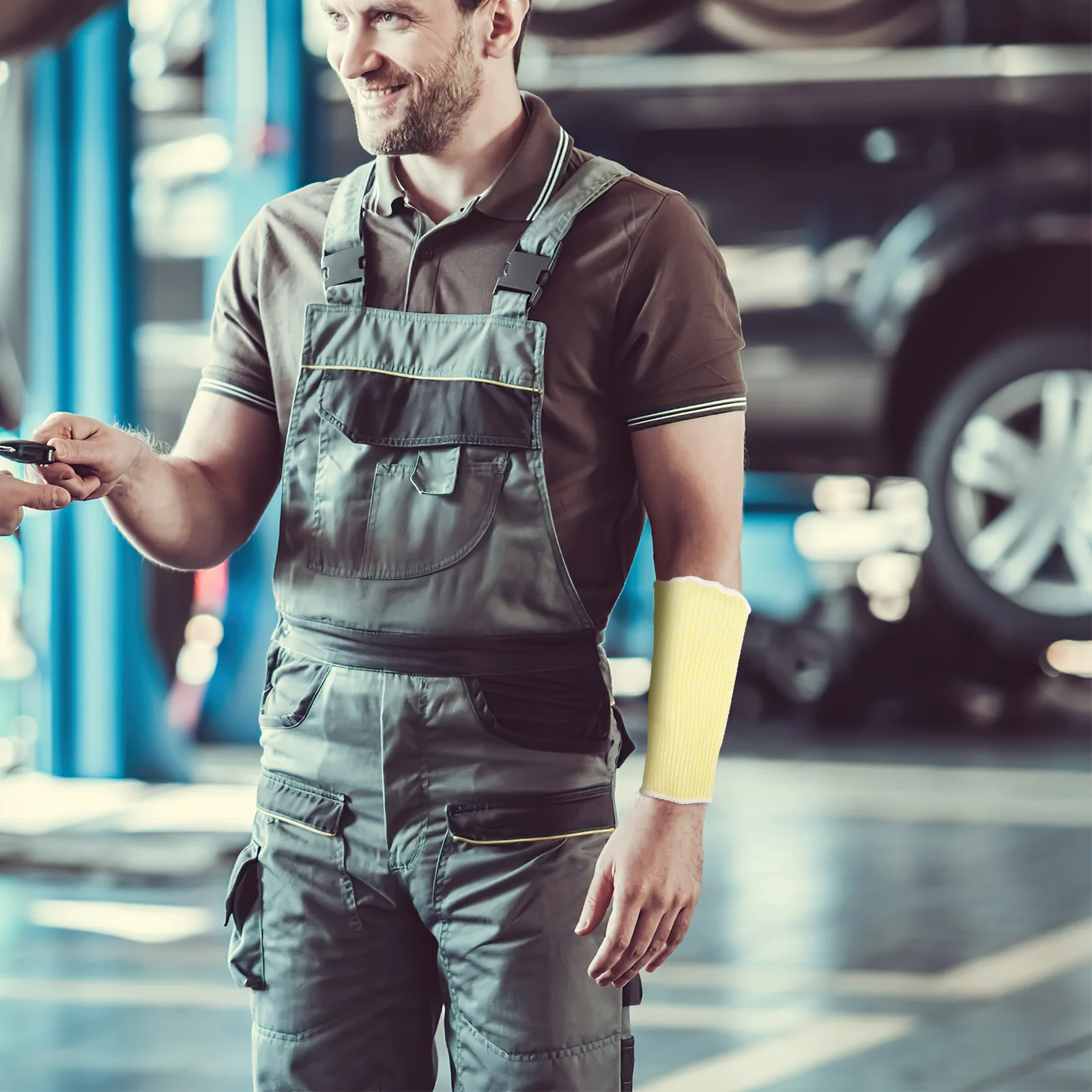 10pcs Cut Resistant Arm Sleeve Material Ergonomic Lightweight Anti-Cut Forearm Protection For Gardening Woodworking