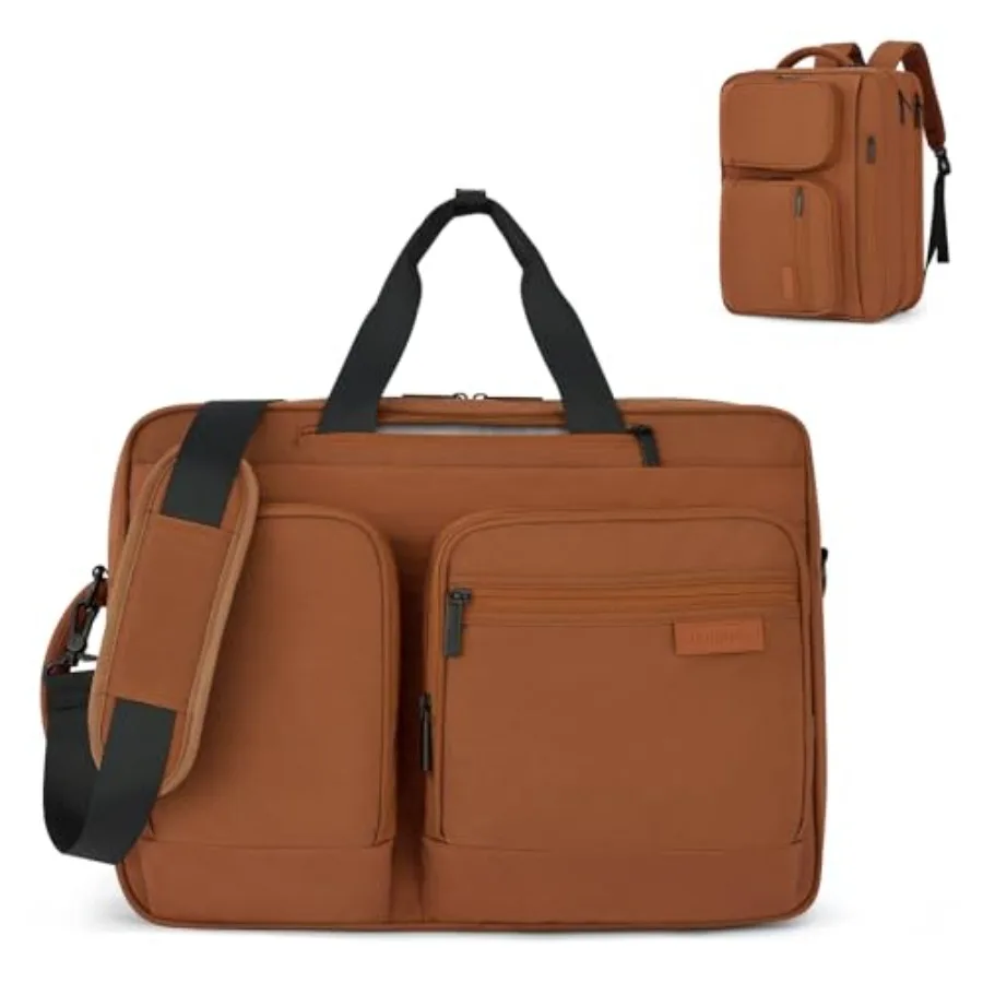 

Convertible Laptop Bag 3 In 1 Briefcase Backpack 17.3 Inch Computer Bag for Men Women Travel Laptop Briefcase Messenger Bag Und