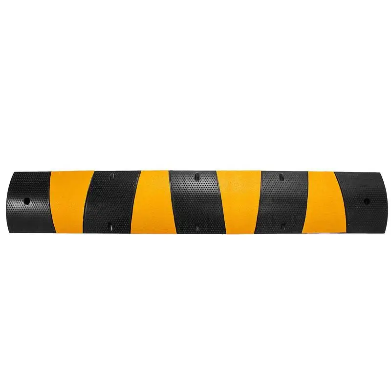 

2pcs 6 Feet Rubber Speed Hump 72.4 x 12 x 2.4 Inch For Driveway Gravel Roads Asphalt Concrete, Modular Heavy Duty Cable Protector Ramp Garage Parking Lot Neighborhood Floor 2 Pack