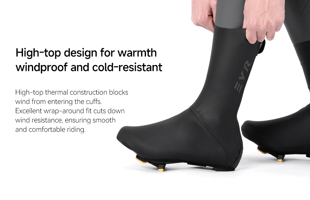 EVR Winter-Fahrradüberschuhe Wasserdichte Fußabdeckungen Warme Plus-Velours Kälteschutz Outdoor-Fahrrad-Schuhüberzüge – Detail 6