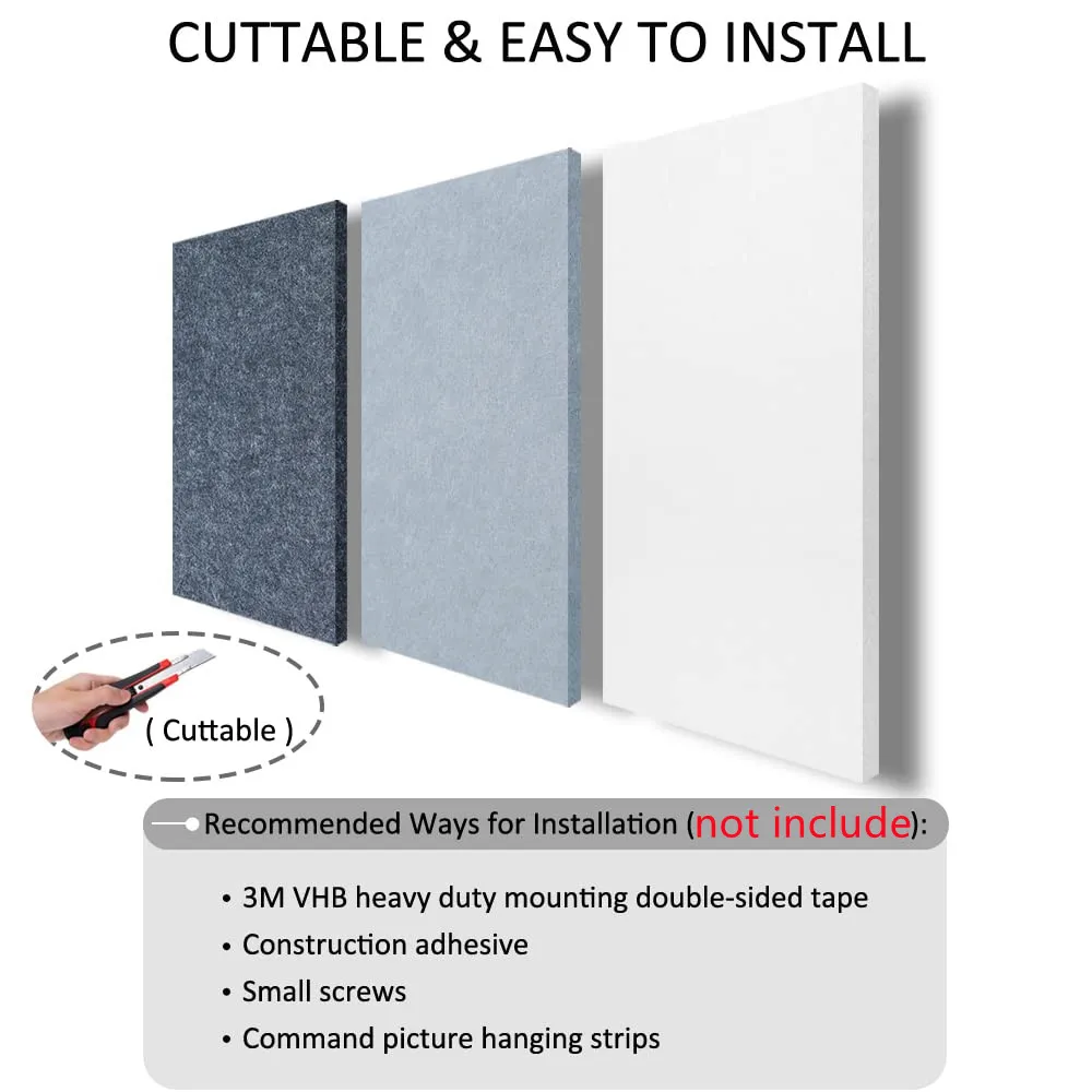 Soundproofing Insulation Acoustic Panel 6Pcs Sound Proof Wall Panel For Studio/Room/Sound-Absorbing Soundproof Home Accessories