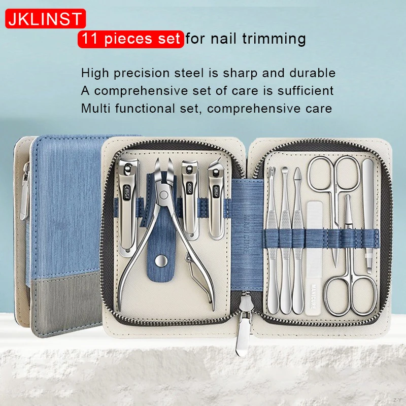 

Large Manicure Nail Clipper Kits, Cuticle Nipper, Ingrown Toenail Clipper, with Eyelash Tweezer Scissor, Nail Trimming Tool Set