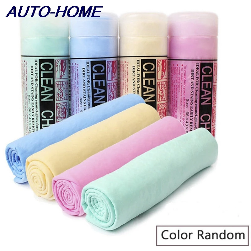 

Color newMagical Auto Care Suede PVA Deerskin Chamois Towels Car Cleaning Cham Towel Wash Cloth Sponge Super absorbent Random