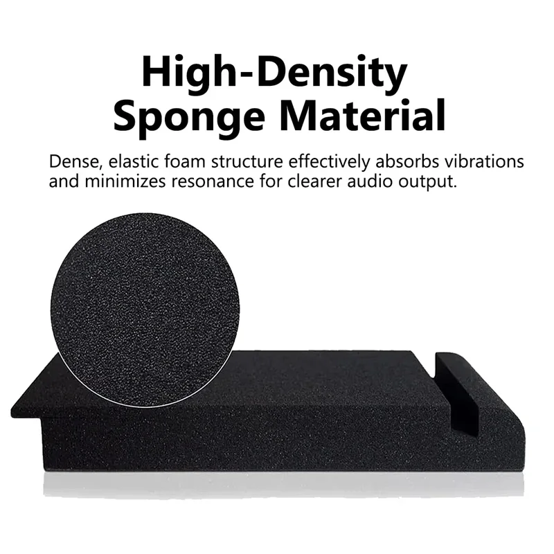 

2PCS Studio Monitor Isolation Pads 5-Angle Adjustable High Density Acoustic Foam Anti-Vibration Speaker Pads Reduces Bass