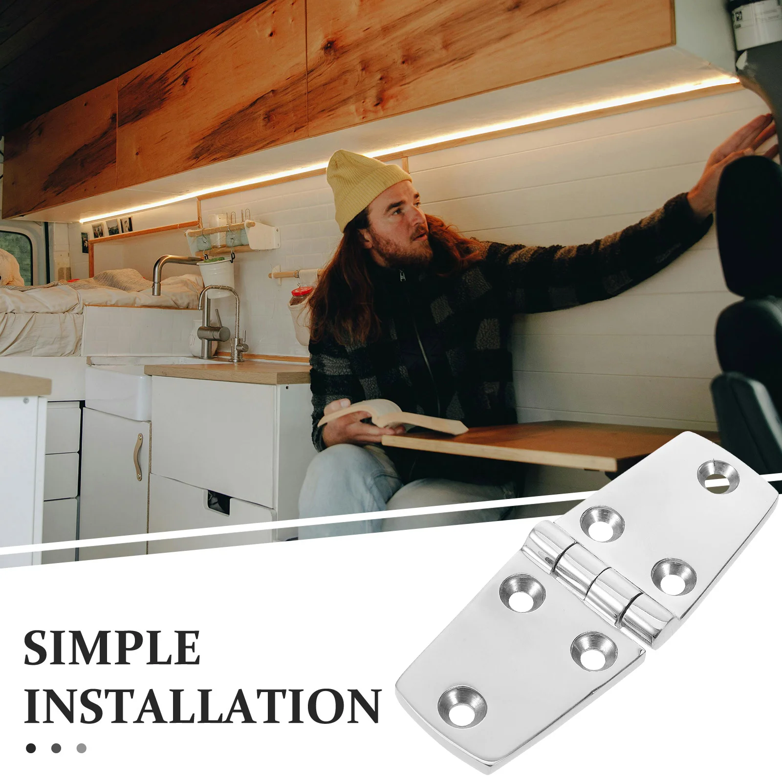 

Stainless Steel Marine Hinge Heavy Duty For Boat Yacht Trailer Cabin Cover Self Closing Hardware Accessory