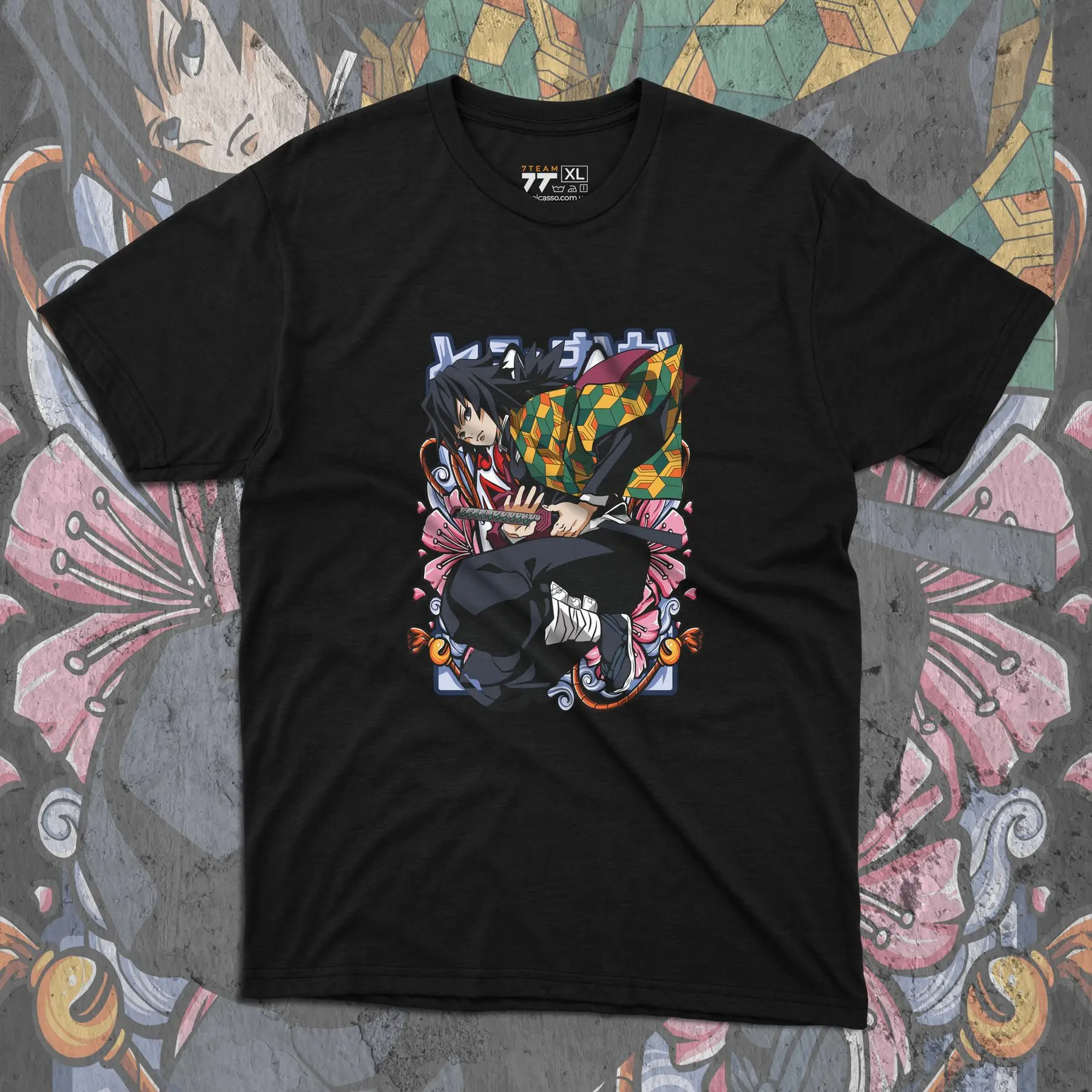 T-shirt with print Demon Slashing Blade - Giyu Tomioka 3